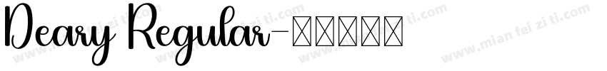Deary Regular字体转换